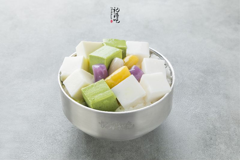 Coconut, Matcha, Milk Tofu Snow